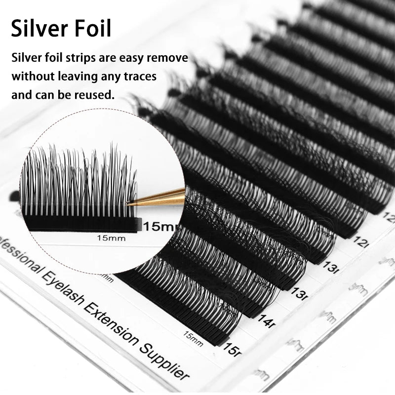 winky beauty 5D Multi Layer Flora Eyelashes Extensions Natural Black LC/LD Curl Lashes Premade Volume Flowering Eyelashes Makeup