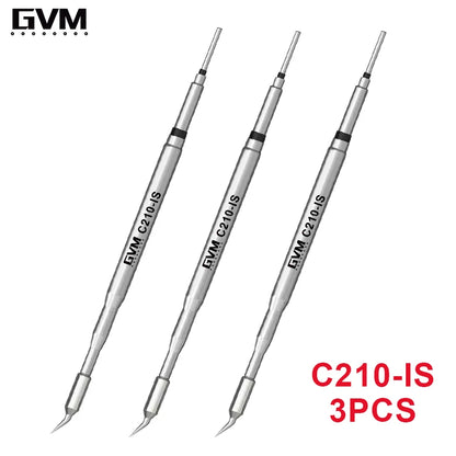 GVM C210 Series Integrated Soldering Iron Tips and Heating Core Efficient Heat Conduction Temperature Recovery for GVM T210