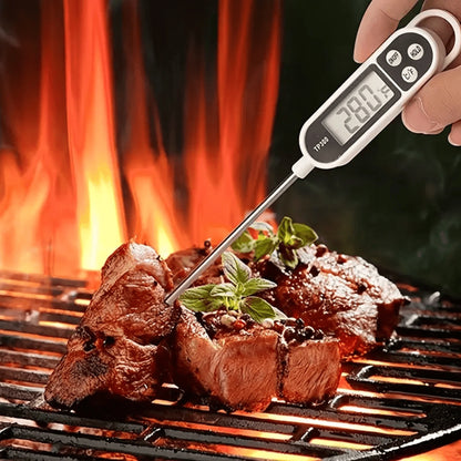 1pc Stainless steel probe cooking food, barbecue stove, water, milk, oil, liquid meat, digital kitchen thermometer