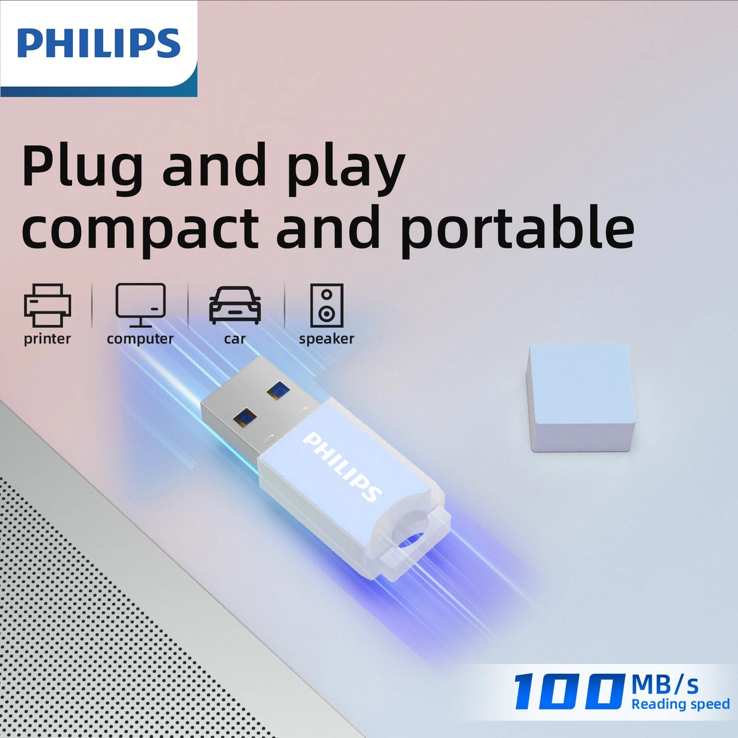 PHILIPS Cute 128GB USB Flash Drive Novelty Soft Silicone Memory Stick USB Thumb-Drive Cartoon for PC/Tablets/Mac/Laptop