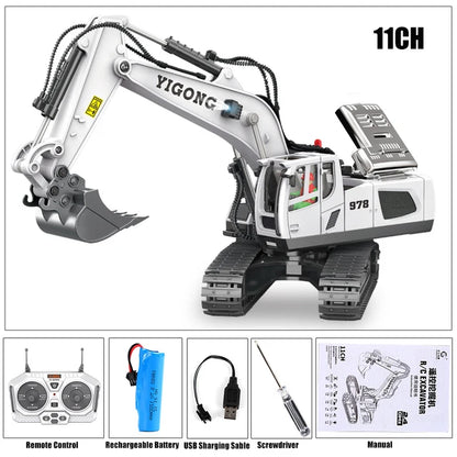 Children RC Car Toys Remote Control Car Toys For Boys Radio Control Excavator Dump Truck Bulldozer Electric Car Kids Toys Gift