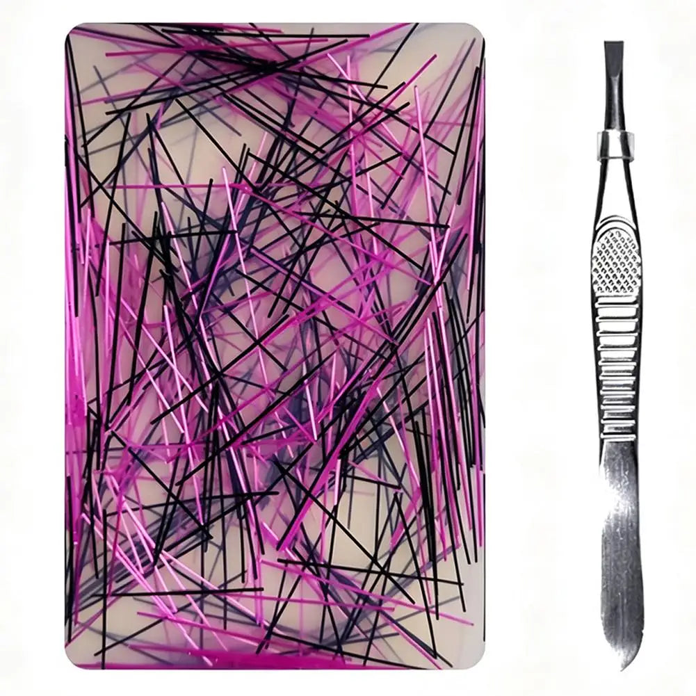 Skin Picking Fidget Toy Silicone Picky Pad Tweezer ADHD Autism Stress Relief Hair Pulling Trichotillomania Peeling Strip