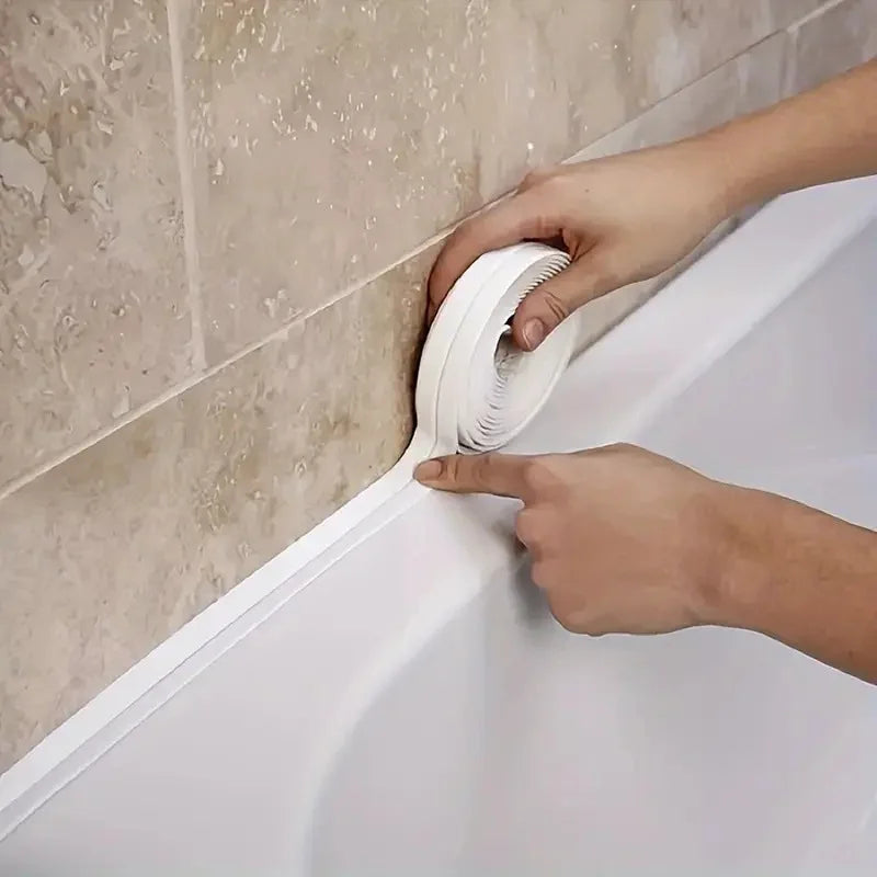 1pc Bathroom Waterproof Wall Stickers Sealing Tapes PVC Adhesive Sealing Strips Sink Edge Tape Kitchen Bathroom Accessories