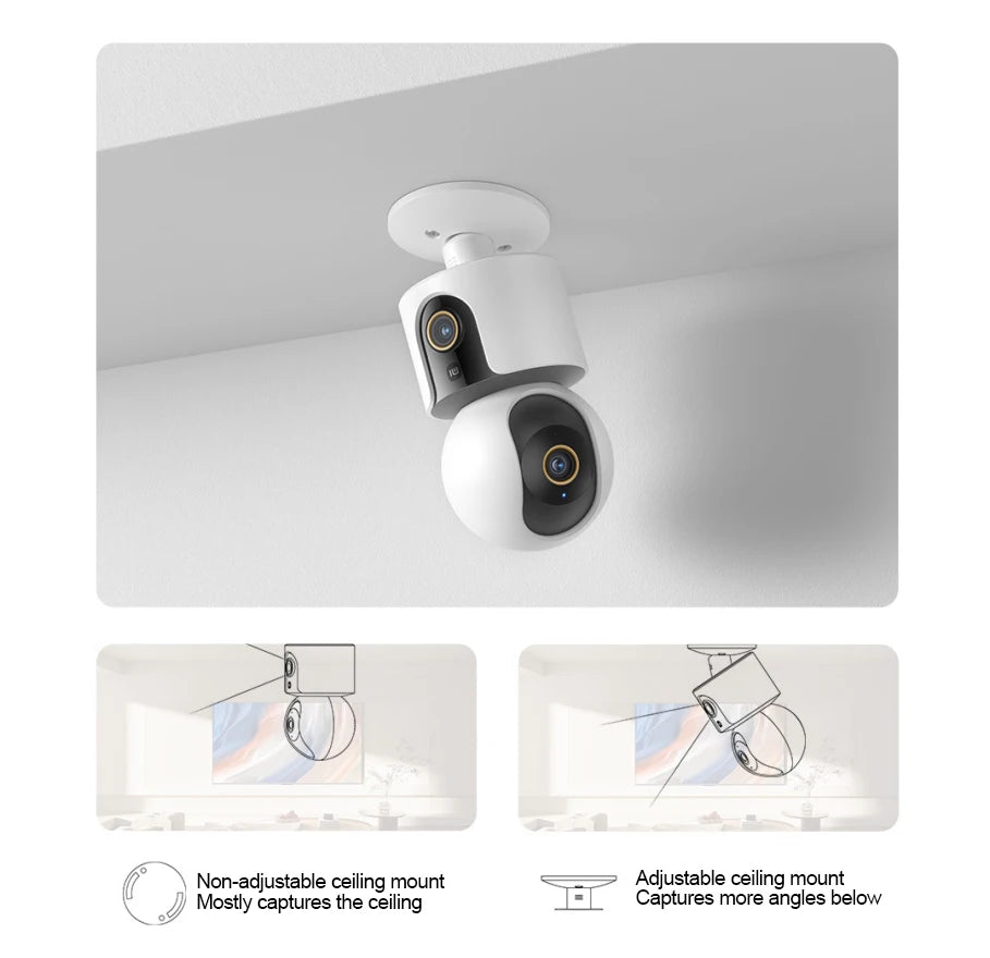 2025 Xiaomi Smart Camera C500 Dual Lens Version 4MP Security Camera 360° AI Detection Full Color Night Vision WiFi 6 Mi Home APP