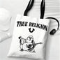 True Religion Storage Bags Lightweight Eco Friendly Fashionable Multi Purpose Large Capacity Canvas Shoulder Tote