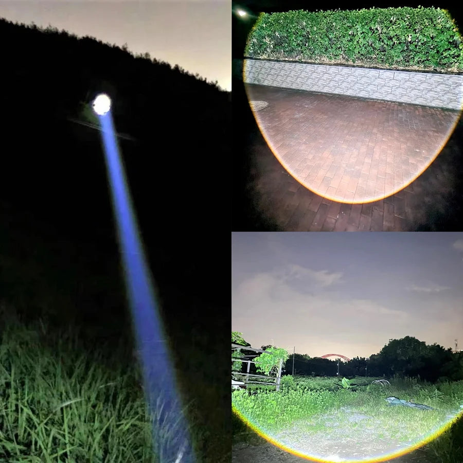 NEW 998000000LM LED Handheld Flashlight USB Rechargeable High Strong Power Led Tactical Torch Ultra-Bright 15000mAh Lantern