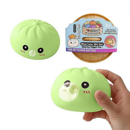 2026 Upgrade Soft Dumpling Pinch Toys Blowing Bubbles Squishy Relief Stress Mystery Blind Box Rebound Steamed Bun Squeeze Ball