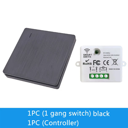 86 Wireless Smart RF 433Mhz 100-220V Wall Panel with Remote Control Mini Relay Receiver Home Led Light Lamp Switch