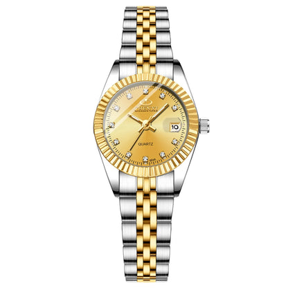 CHENXI Hot Sale Luxury Women's Golden Stainless Steel Small Dial Watch Quartz Charm Dress Trendy Wristwatch for Fashion Lady