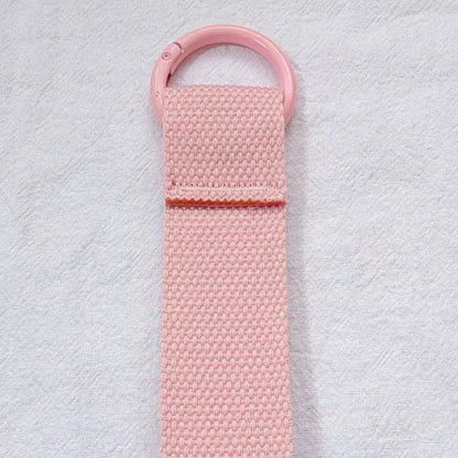 Custom LOGO Keychain Blank Canvas Strap Lanyard Backpack Floating Weave Pendant Personalize  Print Name Webbing Wholesale