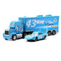 Disney Pixar Cars Lightning McQueen Storm Jackson Mack Container Truck 1/55 Ratio Die Casting Alloy Car Model Toys Truck Gifts