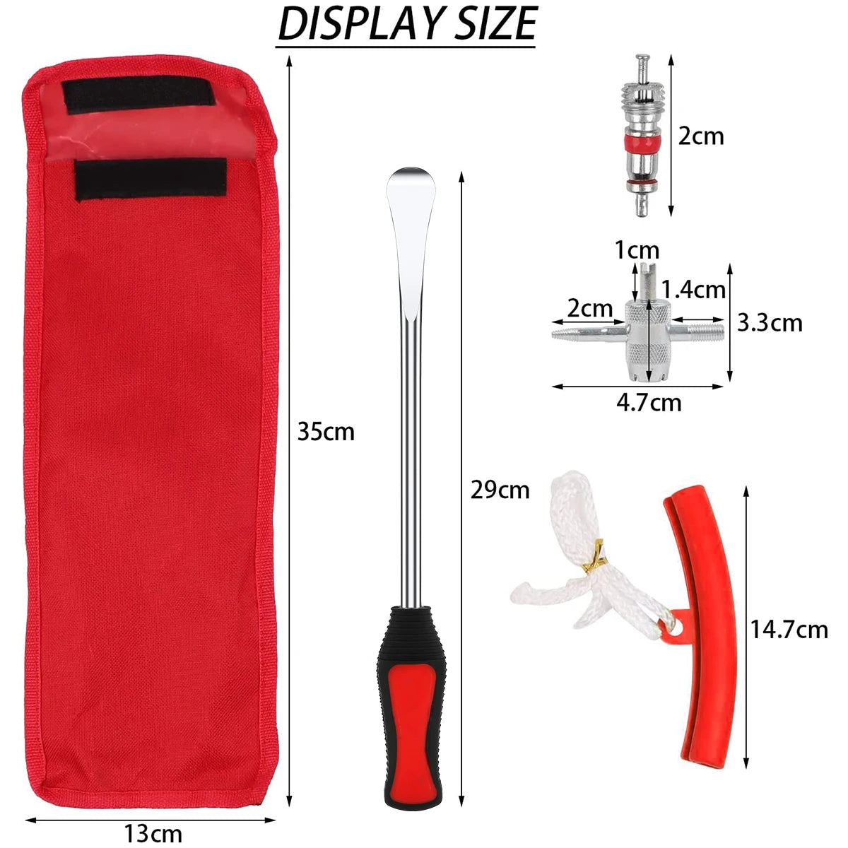 13 Pcs Motorcycle Tyre Repair Tool Spoons Set Rust-proof Motorbike Tire Changing Spoons Lever for Removing Small Mechanical Tyre