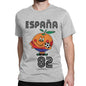 Naranjito T-shirt Men's High Quality Round Neck Spain 82 Spanish Mascot 1982 Football T-shirt Top