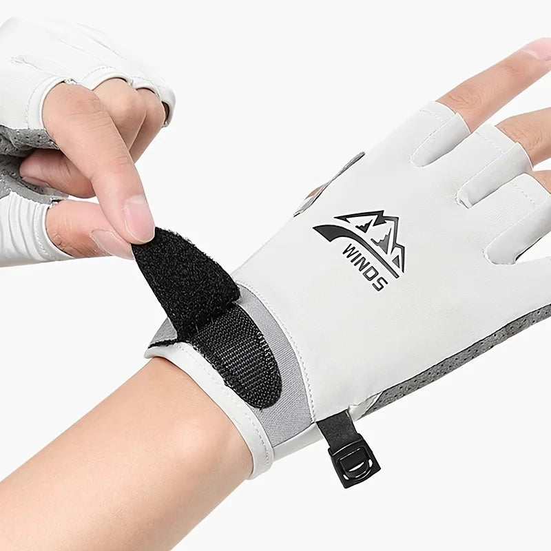 Fingerless Gloves for Men Women UV Sun Protection Half Finger Glove for Fishing Paddling Sailing Rowing Sports Gloves