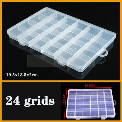 Transparent Plastic Box Screw Compartment Box Jewelry Earring Display Case Container Clear Terminal Organizer Tool Storage boxes