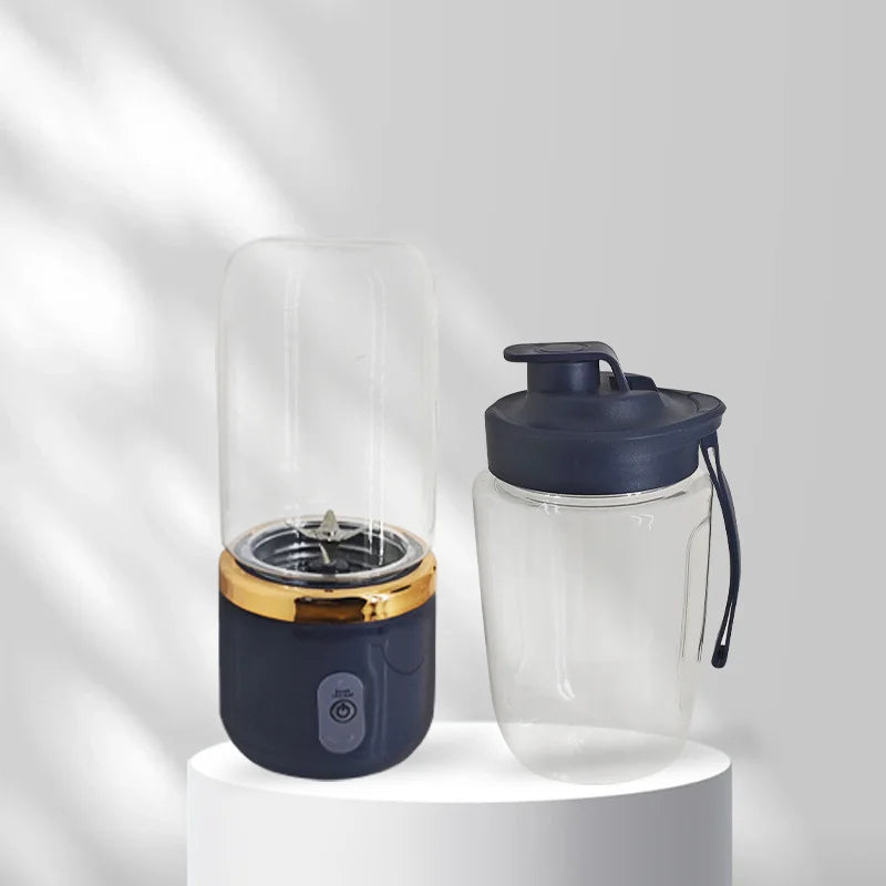 2-Cup Electric Juice Blender Mini Wireless Portable Home USB Rechargeable 6-Blade Gift Juice Cup Multifunctional Juicer