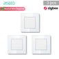 Bseed Zigbee Button Switchs Need Neutral Wire Tuya Smart Life Alexa App Control Glass Frame 86*86mm White Light Switch