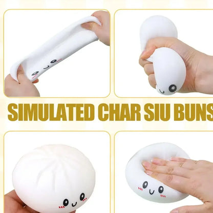 Dumpling Pressure Dumpling Squishies Cute Colorful Bun Toy Slow Rising Stress Relief Fidget Toy for Kids Adults Anti-Anxiety Toy