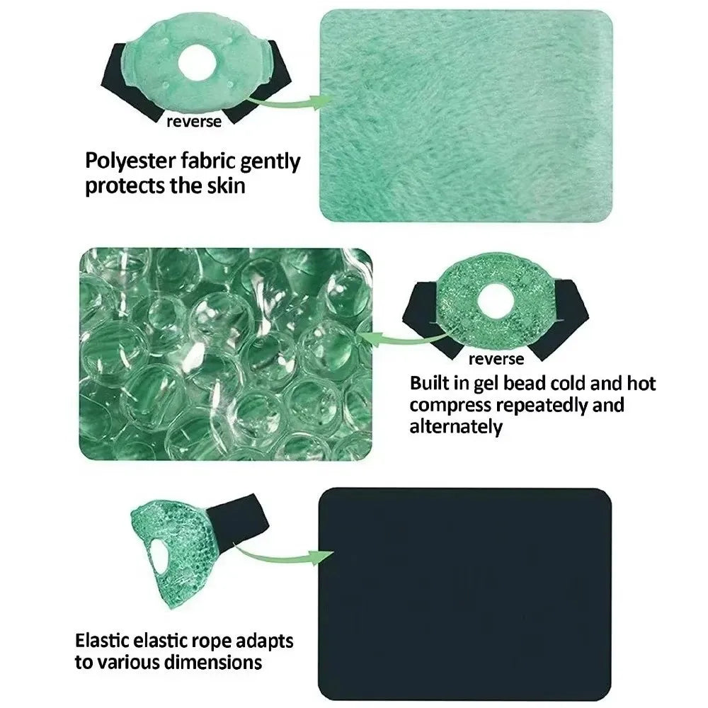 Reusable Soft Gel Ice Compress Strap Cold Soft Gel Bead PVC Skin-friendly Hot Cold Gel Ice Pad Adjustable Strap