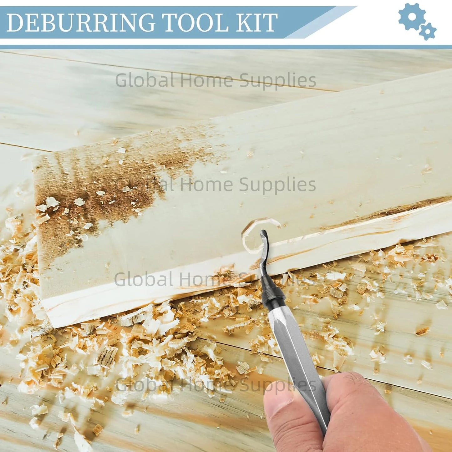 Deburring Tool with 10 Extra High Speed Steel Swivel Blades Works on Metal Resin PVC Pipes Copper Plastic and 3D Printed Edge