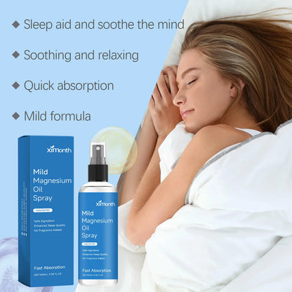 Organic Magnesium Oil Spray Promotes Calmness Better Sleep And Relaxation Helps With Deep Sleep Muscle Body Anxiety Ease Spray