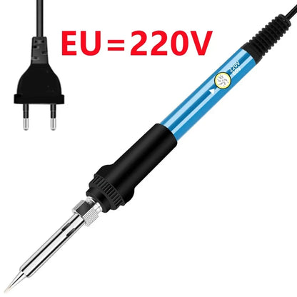 Electric Soldering 60W Iron 110V 220V US/EU Plug Temperature Adjustment Soldering Iron Household Electronic Welding Repair Tool