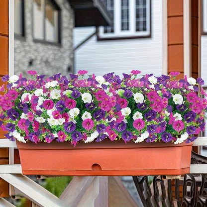 6/9-Pack Artificial Morning Glory Flowers Mixed Bouquets Silk Fake Flower for Spring Outdoor Indoor Home Garden Room Decorations