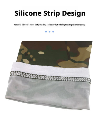 Cooling Arm Sleeves Tactical Camo Sun Protection Breathable Ice Silk UV Guard