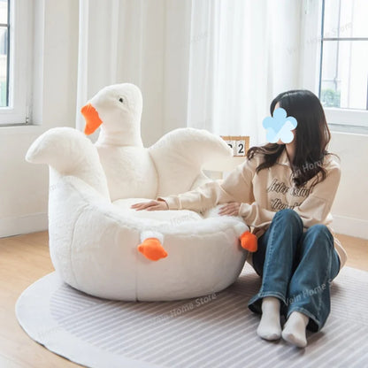 creative cute bean bag sofa goose-shaped design soft portable sofa single lightweight couch wohnzimmer living room furniture