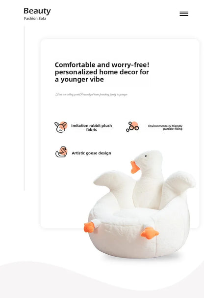 creative cute bean bag sofa goose-shaped design soft portable sofa single lightweight couch wohnzimmer living room furniture