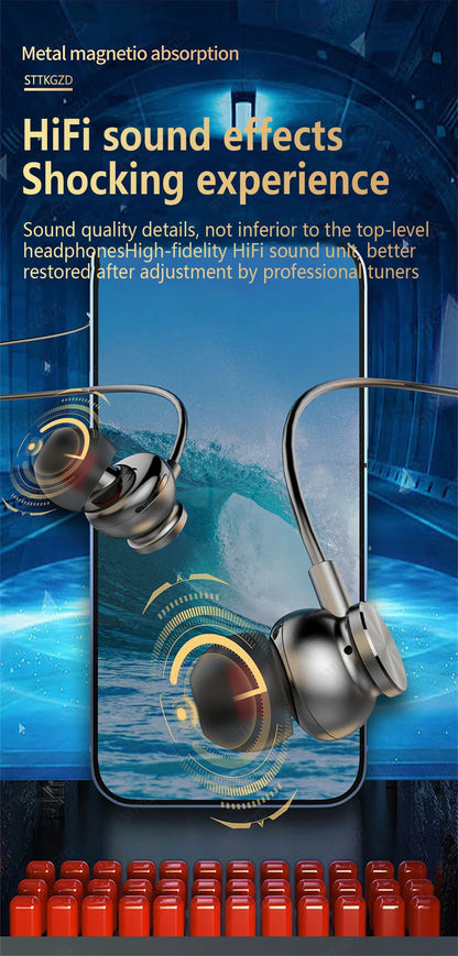 Wireless Headphones Neckband Bluetooth Earphone With Microphone  Long Battery Auriculares High Quality Headset Sport For TF Card