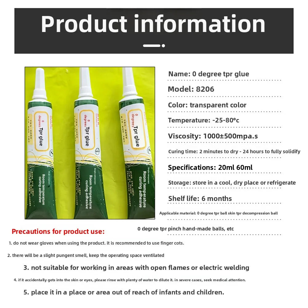 20ml TPR Glue for Squishies Toys,Room Temperature Curing Adhesive for Stress Ball Squishies Repairs,DIY Handcraft Studio