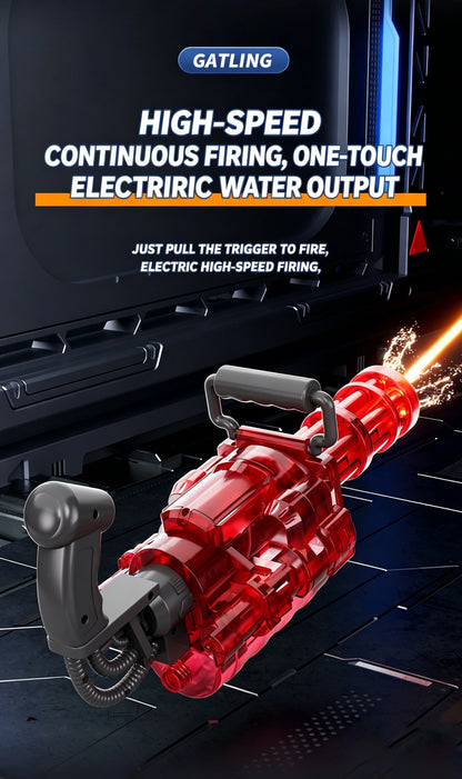 Children Simulated Firing Electric Water Gun Toy Gatling Automatic Continuous Shooting Water Pistol Summer Outdoor Toys for Kids