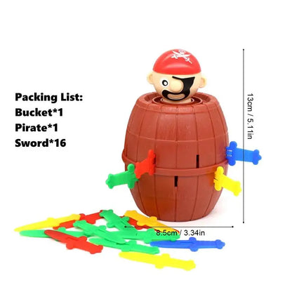 Fun Pirate Barrel Toy Sword Jump Pirate Game Board Children Halloween Toy Parent-child Interactive Toy Boy