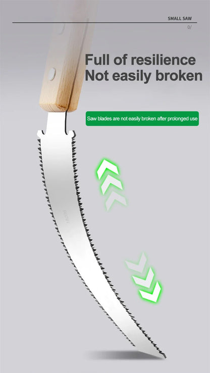 Japanese Style Hand Saw with Non-slip Wooden Handle Pull Type Flexible Flush Cut Woodworking Cutting Tool for Woodcraft