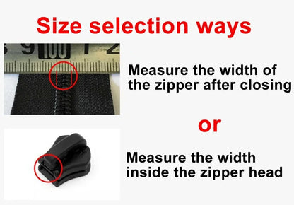 Universal Zipper Repair Kit Quick Instant Detachable Zipper Head Replacement Zipper Slider Pull for Jacket Bags Coat Free Sewing