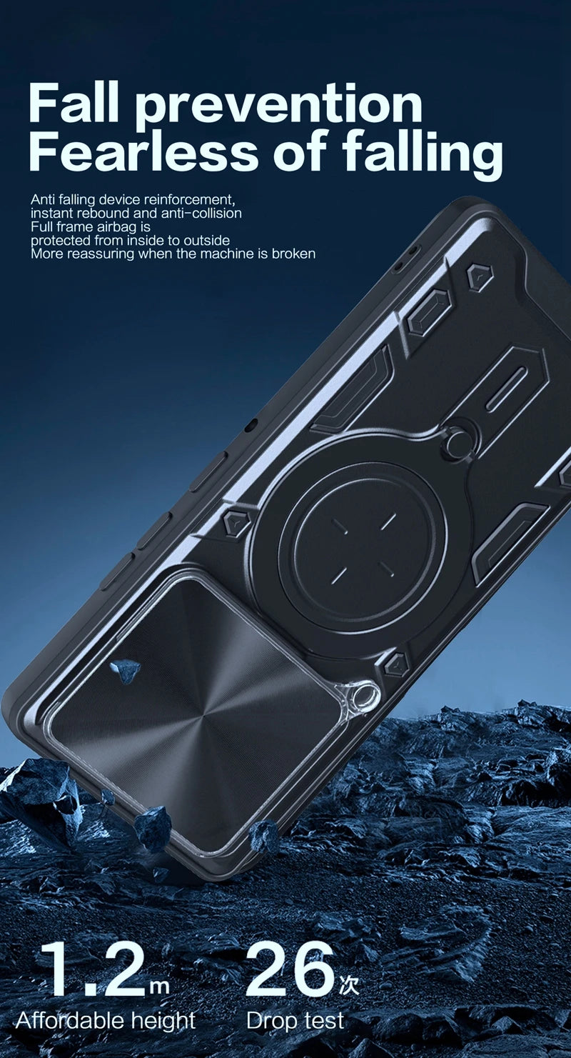 For Motorola Moto Edge 60 Pro 5G Case Shockproof Armor Cover For Moto Edge60 Pro Magnetic Holder Ring Stand Lens Protect Funda