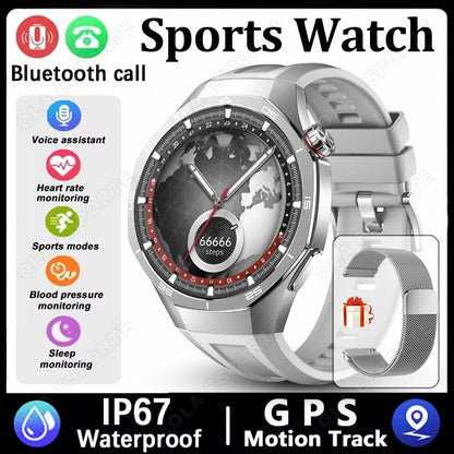 2026 Sports Watch 5 Pro GPS Track Smart Watches Men 1.52"AMOLED Full Touch Screen Waterproof Bluetooth Talk Smart Bracelet Hw12