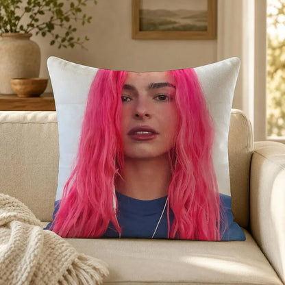 Person A-Addison R-Rae Funny Cushion Cover Soft Short Plush Decorative Pillow Cover for Sofa Bedroom Easy to Clean