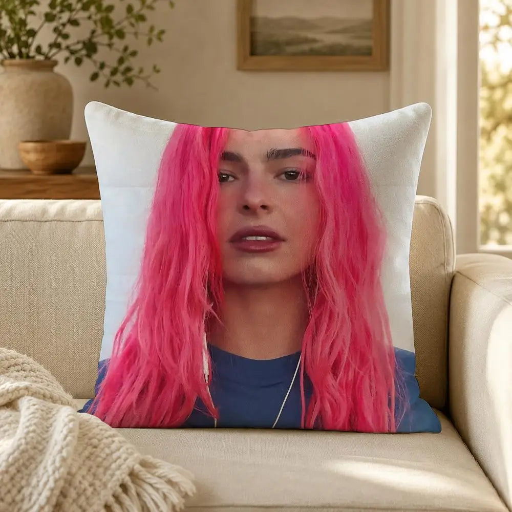 Person A-Addison R-Rae Funny Cushion Cover Soft Short Plush Decorative Pillow Cover for Sofa Bedroom Easy to Clean