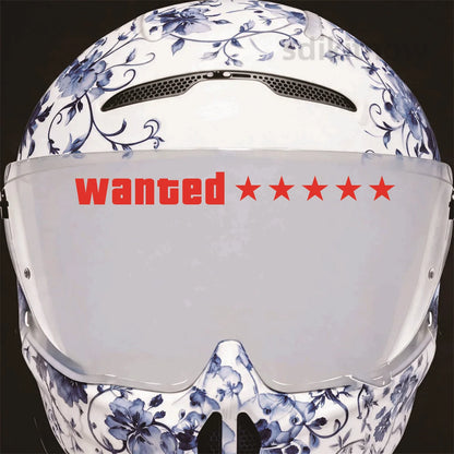 Wanted 5 Stars Helmet Sticker Waterproof Vinyl Decal For GTA 5 6 Motorbike Decor styling for Honda Yamaha Suzuki Kawasaki BMW