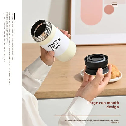 Portable Japanese Style 304 Stainless Steel Insulated Coffee Cup Spray Painted Element Cup Student Gift Car Use Thermos Mug