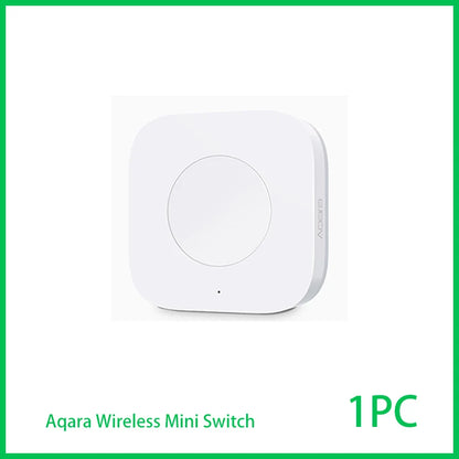 Aqara Wireless Mini Switch Zigbee Sensor Connection Smart Remote One Key Control Button Security Work for Mi Home APP Homekit