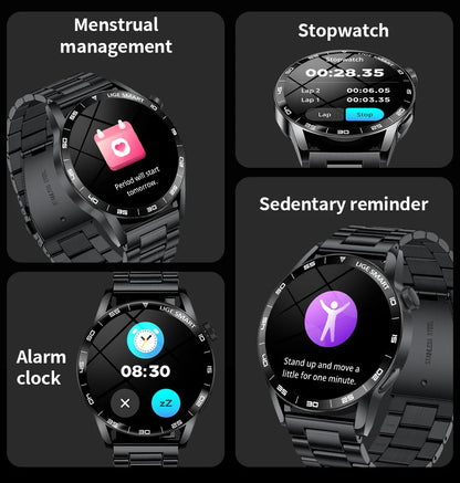 LIGE Full Touch Smartwatch Outdoor Military Smart Watch 1.38" HD Screen Bluetooth Call IP68 Waterproof Sport Fitness Watches Men