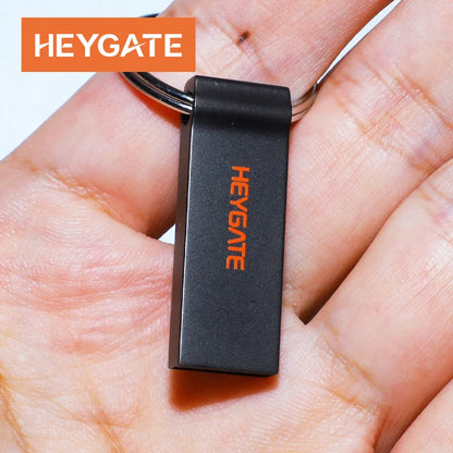 HEYGATE Durable Metal Water & Drop Proof Pendrive USB 2.0 8G 16G 32G 64G 128G Flash Drive Thumb Drive Great Gift for Data Backup
