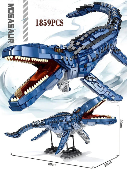 Dinosaur Toys Jurassic Park Indominus Rex Dinosaur World Building Blocks Mosasaurus Tyrannosaurus Bricks DIY Toys Children Gifts