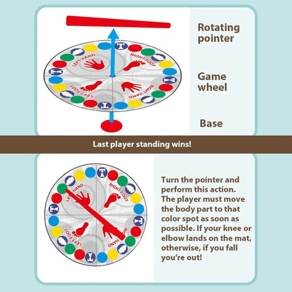 Twister Game Twister Funny Balance Family Party Games with Spinner Floor Play Mat Floor Game Gift for Kids Family Birthday Party