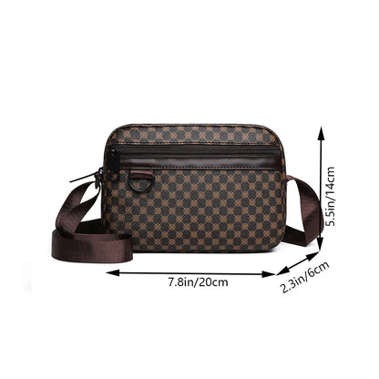 Stylish Patterned Men's Crossbody Bag for Daily Outings Compact Lightweight Versatile Casual Functional Travel Bag