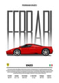 Classic Red Performance Sports Car Wall Art M3 F40 812 FS90 Luxury Car HD Canvas Print Poster Home Living Room Bedroom No Frame