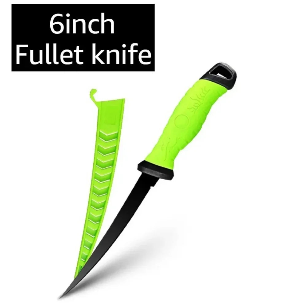 Fishing Knife 6 Inch Fillet Boning Knife Stainless Steel Cleaver Kitchen Professional Fruit Meat Cutting Fishes Slicing Knives